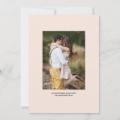 Romantic Blush Pink Floral Wedding Save The Date (Achterkant)