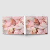 Romantic Blush Pink Gold Floral Weddenschap Gastenboek (Volledig)