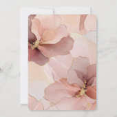 Romantic Blush Pink Gold Floral Weddenschap Kaart (Achterkant)