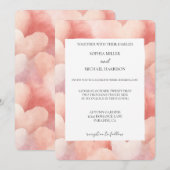 Romantic Blush Pink Hearts Wedding Kaart (Voorkant / Achterkant)