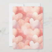 Romantic Blush Pink Hearts Wedding Kaart (Achterkant)