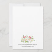 Romantic Blush Pink/Ivory Watercolor Roses Wedding Kaart (Achterkant)