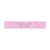 Romantic Blush Pink Monogram Weddenschap Uitnodigingen Wikkel (Vlak)