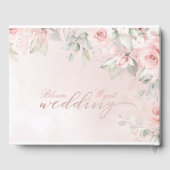 Romantic Blush Pink Secret Garden Rozen Gastenboek (Achterkant)