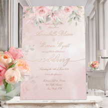 Romantic Blush Pink Secret Garden Rozen Roos Gold