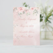 Romantic Blush Pink Secret Garden Rozen RSVP (Staand voorkant)