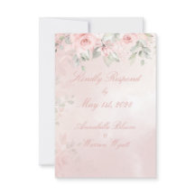Romantic Blush Pink Secret Garden Rozen RSVP