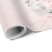 Romantic Blush Pink Secret Garden Rozen Weddenscha Cadeaupapier (Rol Hoek)