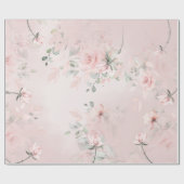 Romantic Blush Pink Secret Garden Rozen Weddenscha Cadeaupapier (Vlak)