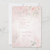 Romantic Blush Pink Secret Garden Rozen Weddenscha Kaart (Achterkant)