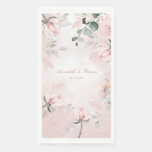 Romantic Blush Pink Secret Garden Rozen Weddenscha Servet