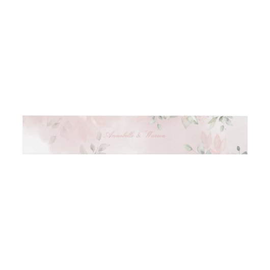 Romantic Blush Pink Secret Garden Rozen Weddenscha Uitnodigingen Wikkel (Vlak)