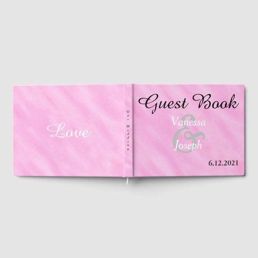 Romantic Blush Pink Waterverf Weddenschap Gastenboek (Volledig)
