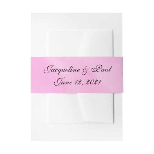 Romantic Blush Pink Waterverf Weddenschap Uitnodigingen Wikkel (Voorkant Voorbeeld)