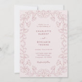 Romantic Blush Pink Weddenschap Kaart (Voorkant)