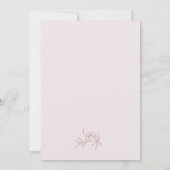 Romantic Blush Pink Weddenschap Kaart (Achterkant)