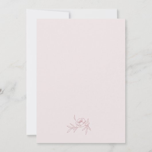 Romantic Blush Pink Weddenschap Kaart (Achterkant)