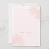 🌸 Romantic Blush Pink Wedding Invitation Kaart (Achterkant)
