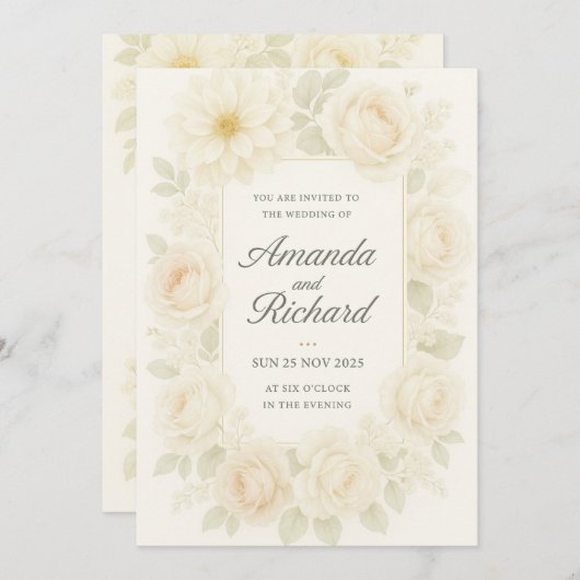 Romantic Blush Roos Weddenschap Kaart (Voorkant / Achterkant)