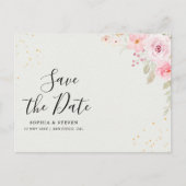 Romantic Blush Rose Wedding Briefkaart (Voorkant)