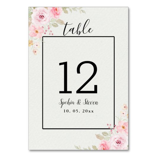 Romantic Blush Rose Wedding Kaart (Voorkant)