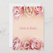 Romantic Blush Roses Elegant Weddding Save The Date (Achterkant)