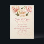 Romantic Blush Roses Elegant Wedding Kaart<br><div class="desc">Romantische prachtige subtiele kleuren van wazige roze voor een elegante romantische bruiloft. Cream faux finish. Als u klasse met eenvoud wilt dan is dit ontwerp voor u. Rozen zijn zo eenvoudig en zo knap, afhankelijk van kleur en textuur, evenals groenen die worden gebruikt in de schikking en bouquets, enz. Satin...</div>