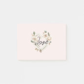 Romantic Blush Roses Feathers Heart Love Post-it® Notes (Voorkant)