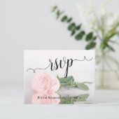Romantic Blush roze reflecterende Roos bruiloft RS Briefkaart (Staand voorkant)