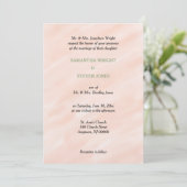 Romantic Blush Sage Green Waterverf Wedding Kaart (Staand voorkant)