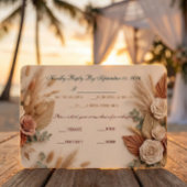 Romantic Blush Sage Wedding RSVP Kaartje