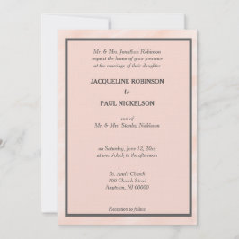Romantic Blush Waterverf Wash Wedding Invitations Kaart