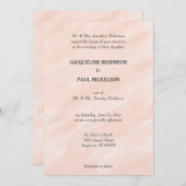 Romantic Blush Waterverf Wash Wedding Invitations Kaart (Voorkant / Achterkant)