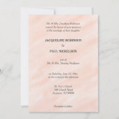 Romantic Blush Waterverf Wash Wedding Invitations Kaart (Voorkant)