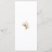 Romantic Bohemen met Pampas Grass Wedding Menu (Achterkant)