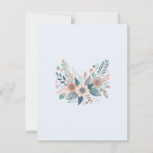 Romantic Bohemian Floral Wedding RSVP Kaartje (Achterkant)