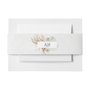 Romantic Bohemian Floral Wedding Uitnodigingen Wikkel