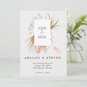 Romantic Bohemian w/Pampas Grass Foto Save The Date (Staand voorkant)