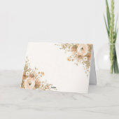 Romantic Boho Garden Watercolor Floral Pampas Bedankkaart (Achterkant)