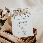 Romantic Boho Neutral Waterverf Flowers Wedding Kaart<br><div class="desc">Deze eenvoudige,  romantische trouwuitnodiging bevat mooie boho rustic bouquets van waterverf bloemen en groen in neutrale tinten van perzik terracotta en ivoor,  met elegante donkere tekst en script.</div>