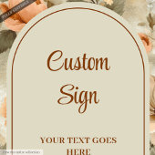 Romantic Boho Terracotta Sage Green Custom Wedding Poster