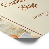 Romantic Boho Terracotta Sage Green Personalized  Poster (Hoek)