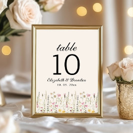 Romantic Boho Wedding with Wildflowers Kaart