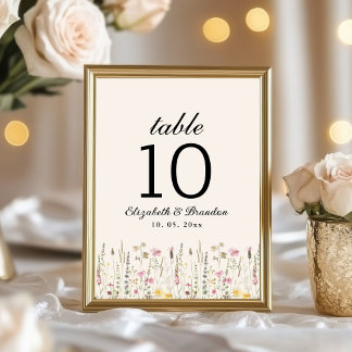 Romantic Boho Wedding with Wildflowers Kaart