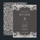 Romantic  Boho White Lace Brown Verloving Kaart<br><div class="desc">Aanpassen voor elke gebeurtenis</div>