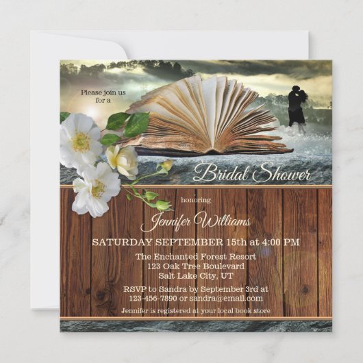 Romantic Book Lover Floral Vrijgezellenfeest Kaart (Voorkant)