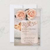 Romantic Book Lovers Wedding RSVP Kaart (Voorkant)