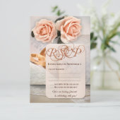 Romantic Book Lovers Wedding RSVP Kaart (Staand voorkant)