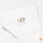 Romantic borst roodbruin Lijst sparen de Datum Vierkante Sticker (Envelop)