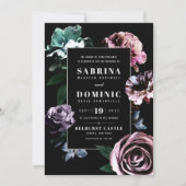 Romantic Botanic Wedding Invitations Set V 02 Kaart (Voorkant)